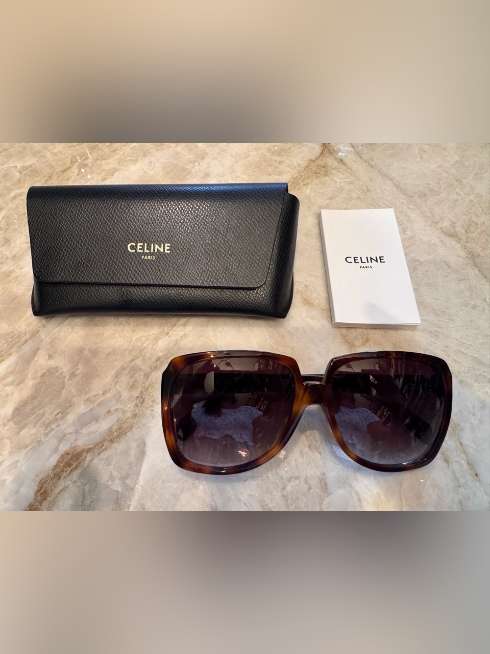 Celine oversized blonde Havana sunglasses